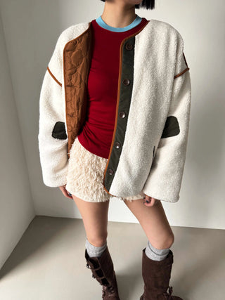 Poodle Fur Shorts Banded Shorts