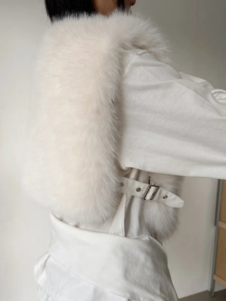 mink belt faux fur vest