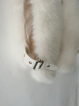 mink belt faux fur vest