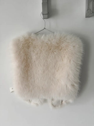 mink belt faux fur vest