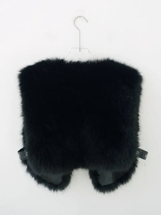 mink belt faux fur vest