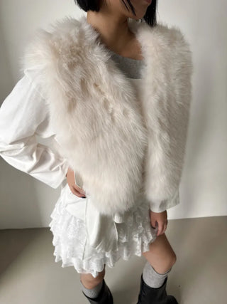 mink belt faux fur vest