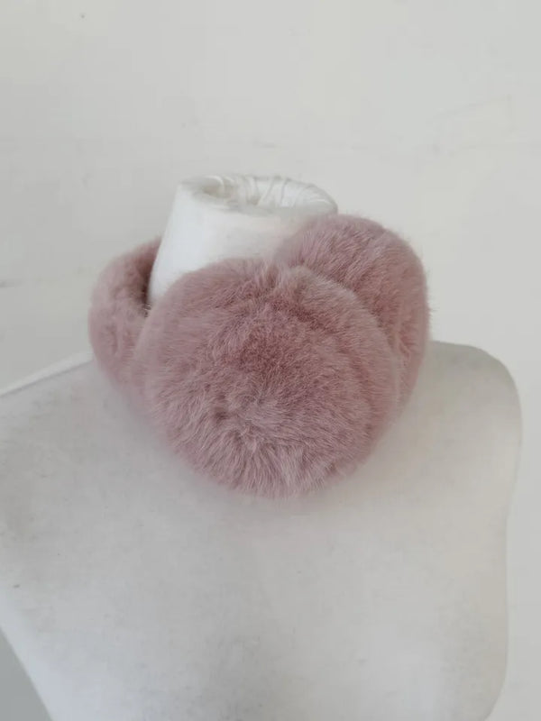 mink fur winter earmuffs