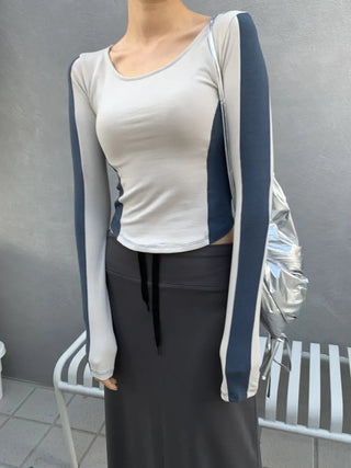Jersey maxi long skirt