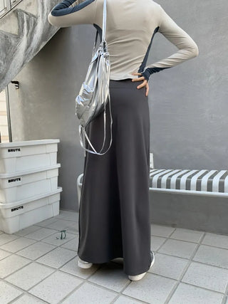 Jersey maxi long skirt