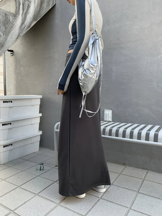 Jersey maxi long skirt