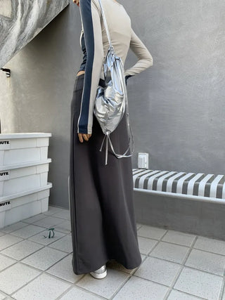 Jersey maxi long skirt