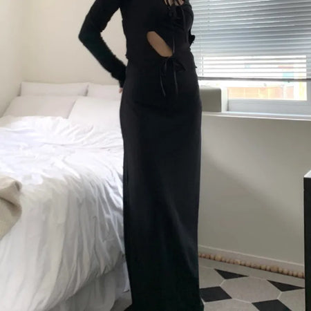Jersey maxi long skirt