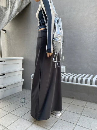 Jersey maxi long skirt
