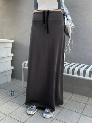 Jersey maxi long skirt