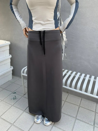 Jersey maxi long skirt