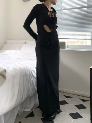 Jersey maxi long skirt