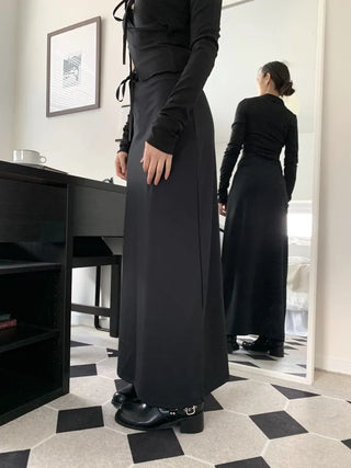 Jersey maxi long skirt