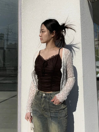 Lace Bustier Shirring Nashi