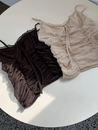 Lace Bustier Shirring Nashi