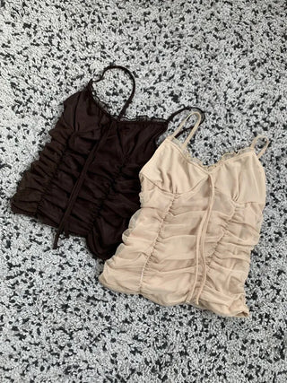 Lace Bustier Shirring Nashi