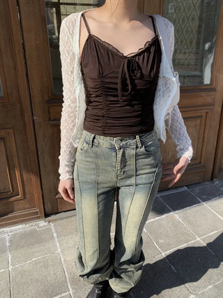 Lace Bustier Shirring Nashi