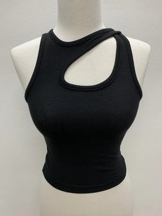 Cut-out crop sleeveless nasi crop top