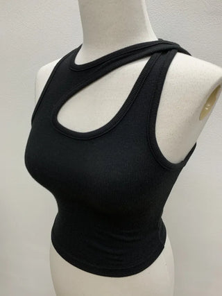Cut-out crop sleeveless nasi crop top