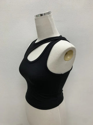 Cut-out crop sleeveless nasi crop top