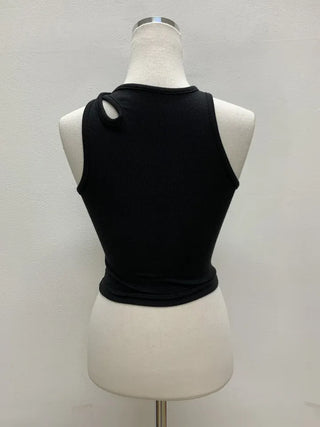 Cut-out crop sleeveless nasi crop top