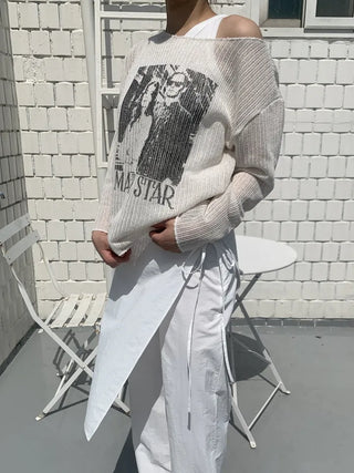 Nylon wrap skirt summer layered pants