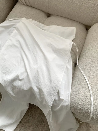 Nylon wrap skirt summer layered pants