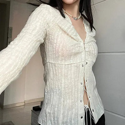 Wrinkle Corset Blouse