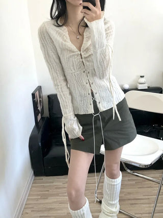 Wrinkle Corset Blouse