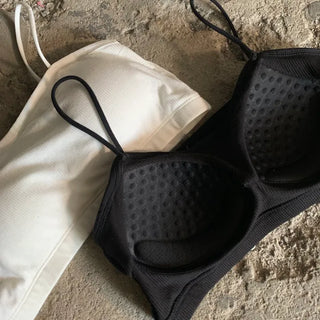 Bralette with built-in bone cap