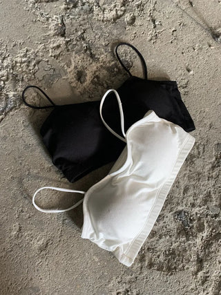 Bralette with built-in bone cap