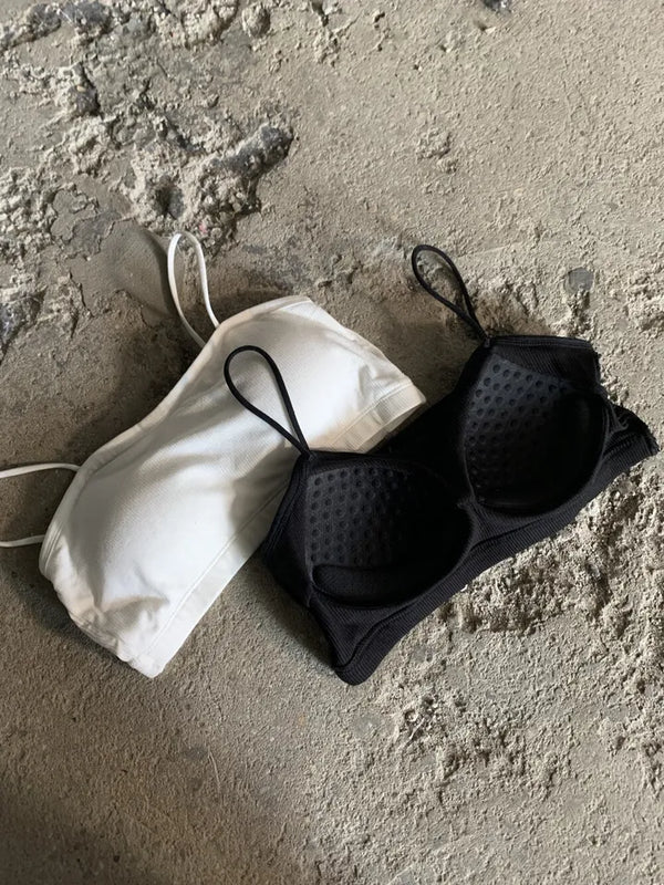 Bralette with built-in bone cap