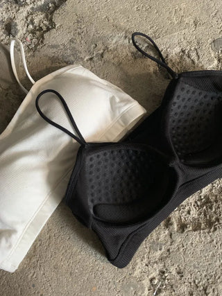 Bralette with built-in bone cap