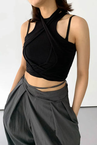 Jet Bolero Strap Layered Sleeveless Top