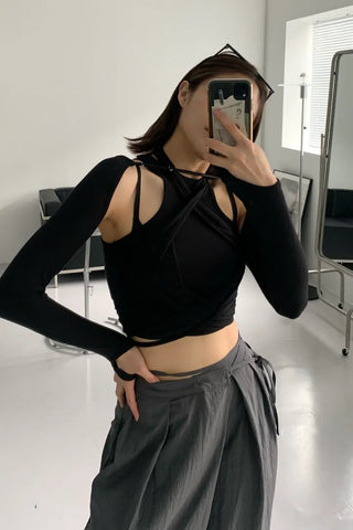 Jet Bolero Strap Layered Sleeveless Top