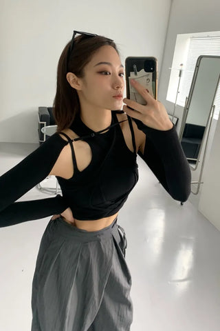 Jet Bolero Strap Layered Sleeveless Top