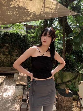 Shirring Skirt Pants Skirt Leggings