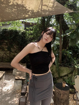 Shirring Skirt Pants Skirt Leggings