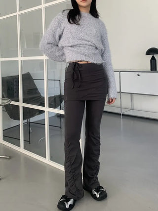 Shirring Skirt Pants Skirt Leggings
