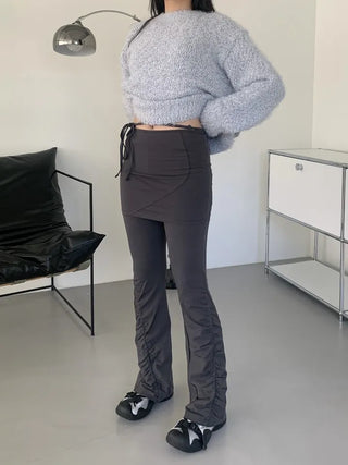 Shirring Skirt Pants Skirt Leggings