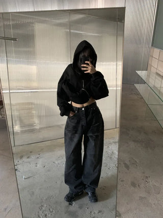 Mud Dirty Oil Cat Brush Wash Denim Pants