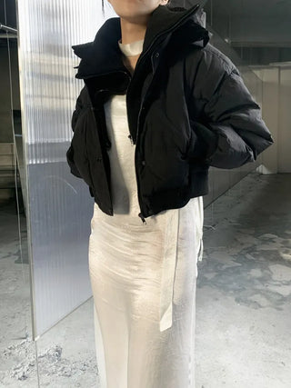 100% duck down premium high-neck knit short padding