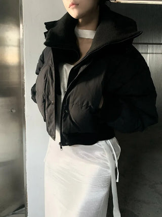 100% duck down premium high-neck knit short padding