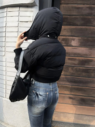100% duck down premium high-neck knit short padding