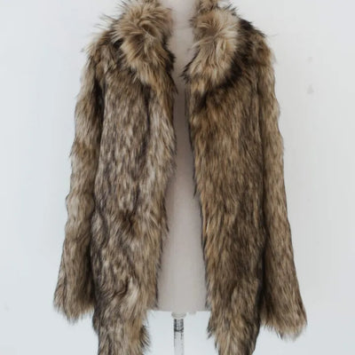High-quality fabric change 2 colors* Long hair midi fur jacket