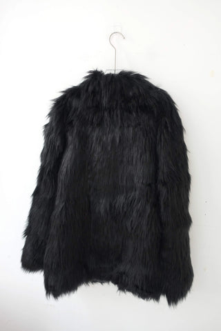 High-quality fabric change 2 colors* Long hair midi fur jacket