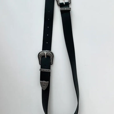 Western Double Big Buckle Belt
