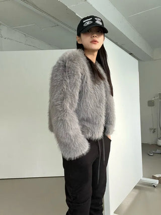 Saturday Crop Faux Fur Jacket