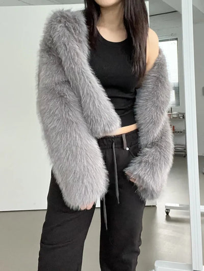 Saturday Crop Faux Fur Jacket