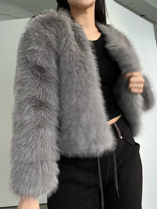Saturday Crop Faux Fur Jacket